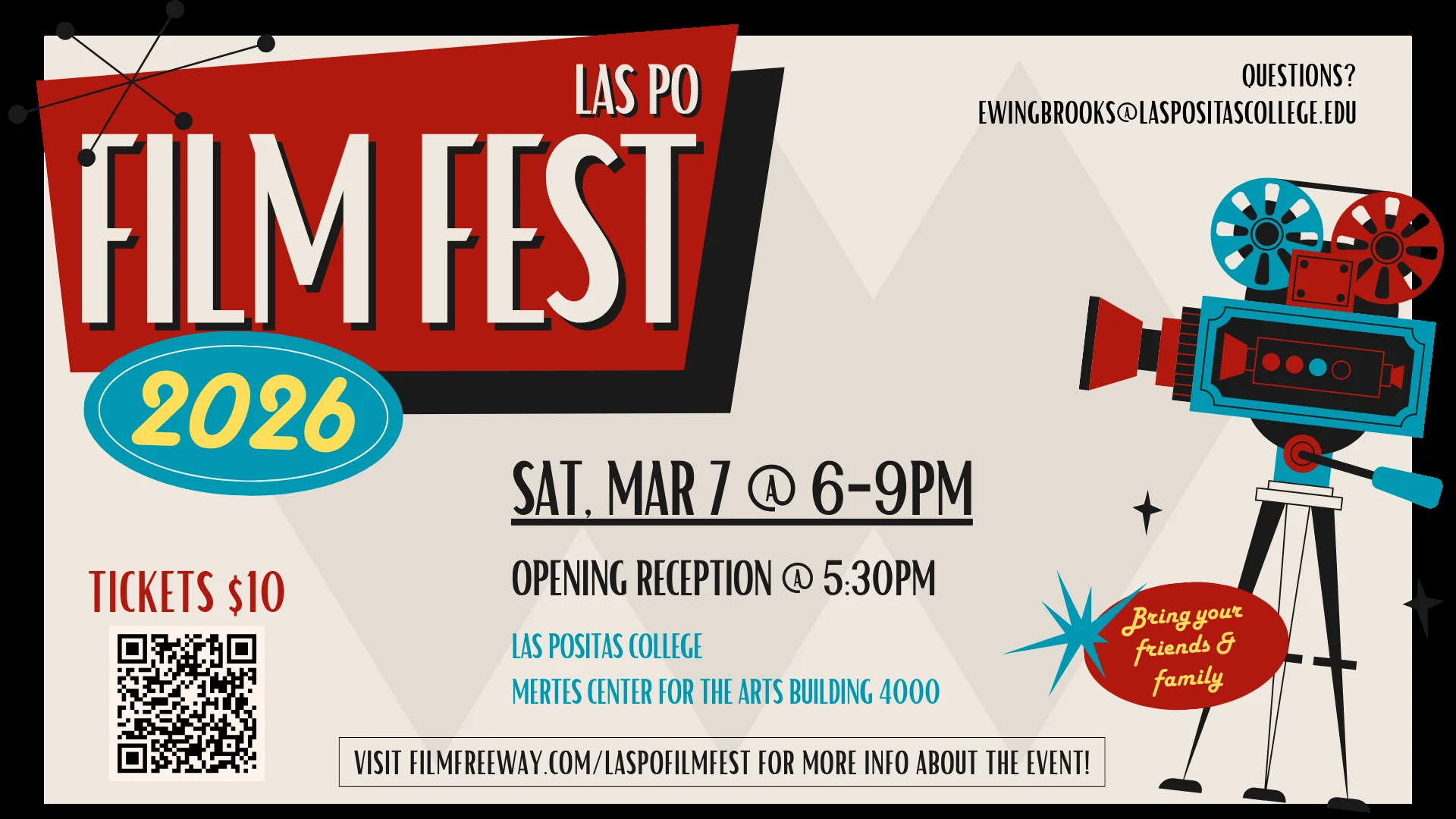2026 LPC Film Fest overhead monitor graphic